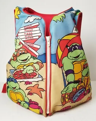 Ninja Turtles Vintage 1990 Mirage Studios Life Vest Child Medium Boat Water TMNT • $50.52