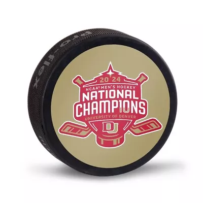2024 Frozen Four National Champions Saint Paul  Hockey Puck Denver Pioneers • $14.95