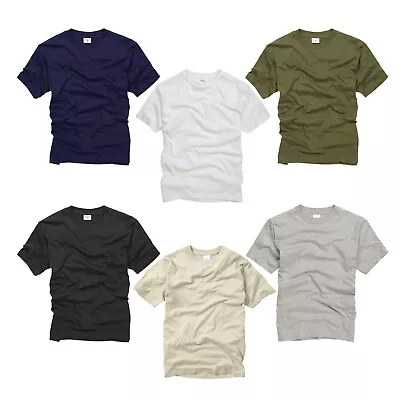 Army T Shirt US Military Style Cotton Combat White Black Olive Navy Grey Beige • £9.99