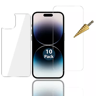 10x Tempered Glass Screen Protector For Apple IPhone 14 PRO Front And Soft Back • $45.99