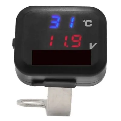Motorcycle Voltmeter Air Temperature Gauge LED Voltage Thermometer Meter USB • $16.34