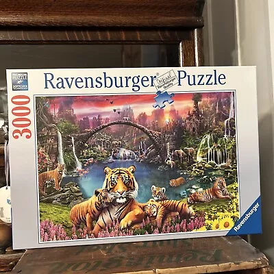 Ravensburger  Tigers In Paradise  3000 Piece Jigsaw Puzzle EUC • $44.99