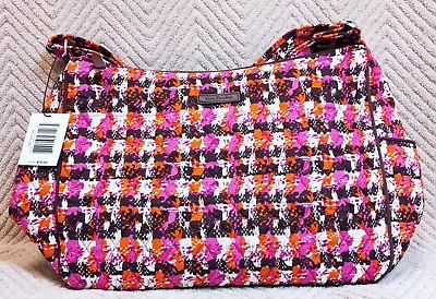 Vera Bradley On The Go Crossbody Purse Houndstooth Tweed Cotton NWT MSRP $70 • $49.97