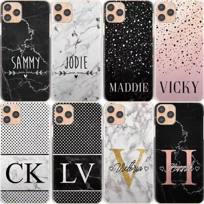 Personalised Initial Phone Case;Name Spots/Dots Marble Hard Cover For Google • $33.56