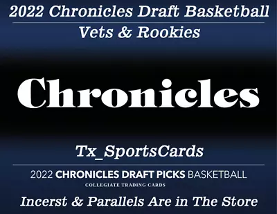 2022 Chronicles Draft🏀Rookies & Vets🏀Complete Your Set🏀Update 4/20/23 • $1
