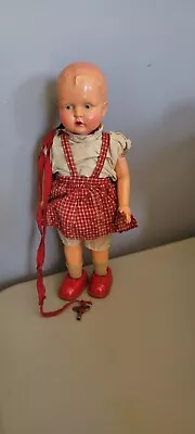 Vintage 1950's Japanese Tin Toy Large Wind Up Walking Doll • $225