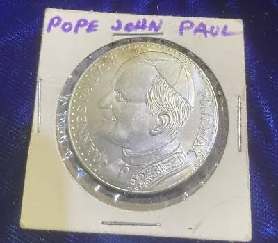 Pope John Paul II Coin Token Silver Plated - Medallion Italy • $14.95