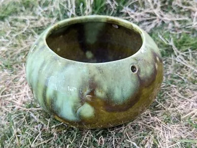 Frank Moreno Ceramics Pottery Green Glazed Bowl Made In USA No Chips Or Cracks • $28