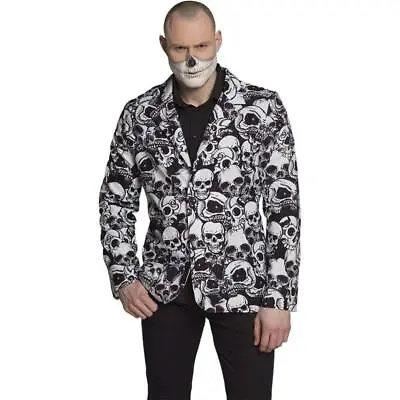 Boland Skulls Day Of The Dead Jacket Men's Halloween Fancy Dress • £20.99