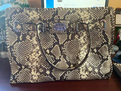 Michael Kors Sahara Python Embossed Leather Shoulder Bag • $65