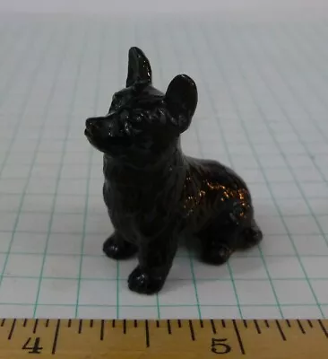 Wade Corgi Black 1-1/2  Tall Ceramic Wadefest  Figurine 2013 • $3.95