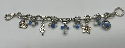 Charm Bracelet Silver Tone Music Harmony Notes 6.5  • $12.99