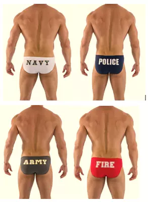 $14.95 Bullseye Gear Army/Navy/Police/Fire Men's Swim Briefs Sizes S M & L • $9.65