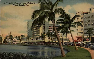 Lake Pancoast & Collins Ave ~ Miami Beach FL ~ 1954 DAVE & LURA BELL Carbondale • $1.99