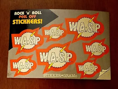 🔥W.A.S.P. Stikker-Gram Postcard Stickers/Labels Vintage Original WASP Band '85! • $34.98