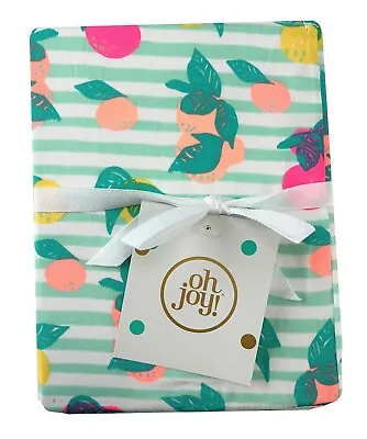 $11.99 • Buy 2 Pack - Oh Joy! Bright Fruit Striped Crib Sheets, Standard Size Baby Sheets 