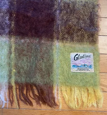 Vintage Lovely Glentana Mohair Wool Throw Blanket Scotland 69 X 46 Nice • $70