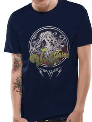 Officially Licensed Van Halen Woman Mens Navy Blue T Shirt Van Halen Classic Tee • £16.95