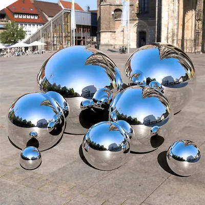 6PCS Outdoors Garden Steel Mirror Sphere Hollow Gazing Ball Home Ornament Decor • £12.99