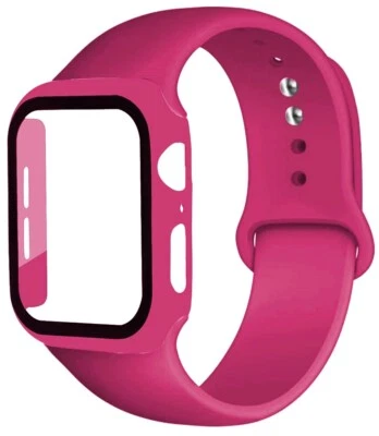 $9.99 • Buy Screen Case +Silicone Band Strap For Apple Watch 8 7 6 5 4 3 2 SE 38 40 42 44 45