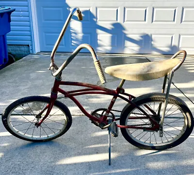 Vintage Huffy Mr. America Banana Seat Muscle Bicycle Bike Red 1960s • $400