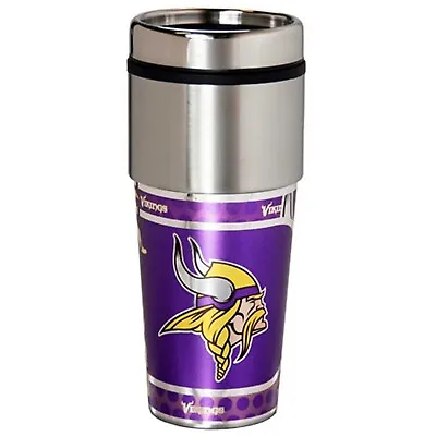 Minnesota Vikings 16oz Stainless Steel NFL Travel Mug • $19.95
