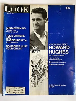 LOOK Magazine 1971 Howard Hughes NORMAN ROCKWELL Warren Beatty JULIE CHRISTIE • $6.99