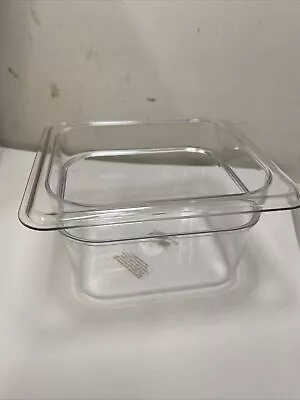 6 PACK Clear Plastic Steam Prep Table Food Pan 1/6 SZ 4  Deep Carlisle • $22.24