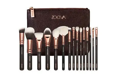 ZOEVA Rose Golden 15 Piece Vol. 1 Complete Brush Set Wt Brush Bag NEW Auth $150 • $41.87