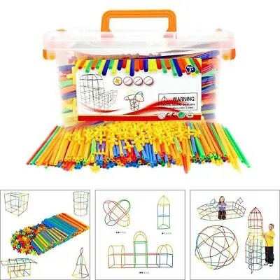 £31.79 • Buy 300pcs Straw Constructor Construction Fort Building Toy Kids Gift Game