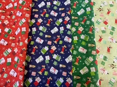 £3.99 • Buy Dogs & Cats In Christmas Jumpers Polycotton Cotton Fabric Material Sale