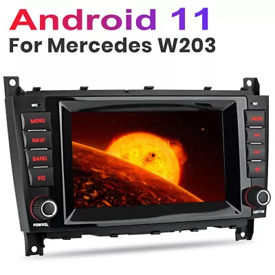 For Mercedes Benz W203 C200 C230 Radio GPS Android 11 Car Stereo WIFI BT 1+16GB • $119.99