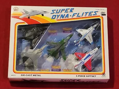 Super Dyna-flites Die-cast Metal Fighter Jets 5 Piece Giftset Zylmex ✈️ Rare • $74.95