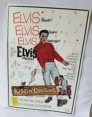 $22 • Buy Elvis Presley 1964 'Kissin' Cousins' 3D Movie Poster Tin Sign 41.5cm X 28.3cm