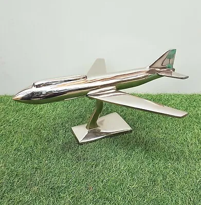 Aluminum Aircraft Model Nautical Airplane Table Top Decor Silver Desk Top Decor • $178.50