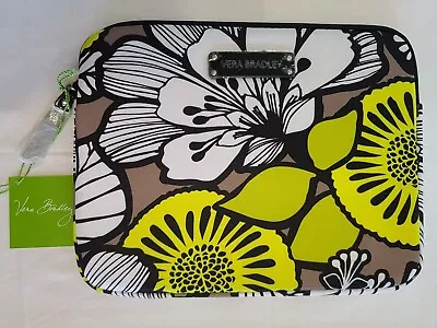 Vera Bradley Citron Neoprene Tablet EReader Sleeve 10x8 Padded Zipper N30 • $13.98