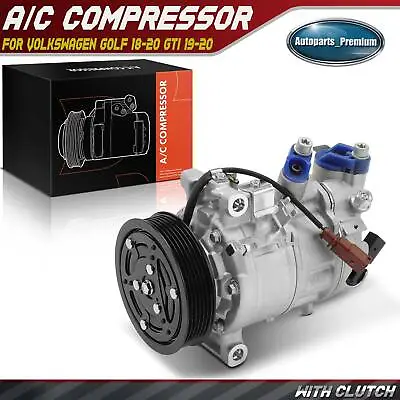 A/C AC Compressor With Clutch For Volkswagen Golf 2018-2020 GTI 2019-2020 Jetta • $172.99