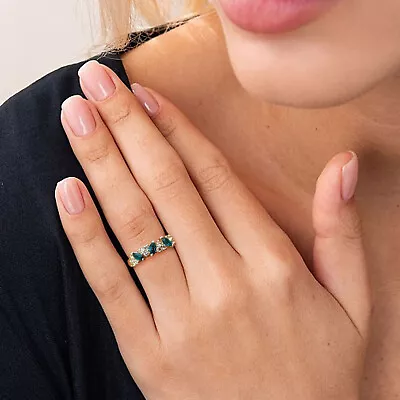Rose Gold Diamond Ring Natural White Romantic Wedding Jewelry Ring Women Girls • $2.19