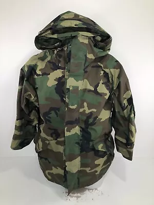 COLD WEATHER PARKA Camouflage Military ALTERED SLEEVES Lg. Short Jacket • $54.11