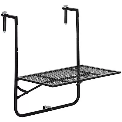 Outsunny Balcony Hanging Table Wall Mount Adjustable Folding Desk Used • £14.99