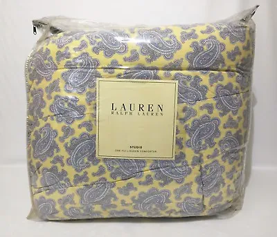 Ralph Lauren Yellow Purple Blue Green Paisley Full/Queen Comforter New In Bag • $350