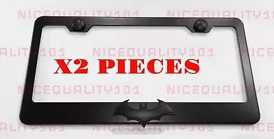 2x 3D Batman Stainless Steel Metal Black License Plate Frame Holder • $37