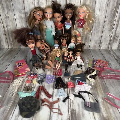 VTG Bratz Doll Lot 15 Dolls 7 Large & 8 Small + Lots Accessories For Both Sizes • $120