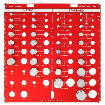 Nut And Bolt Thread Checker 34 Thread Identifier Gauge Precise Inch And Metric▮ • $59.99