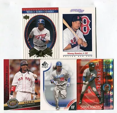 Manny Ramirez 5 Baseball Card Lot INDIANS RED WHITE SOX DODGERS RAYS (LOT 53) • $1.99