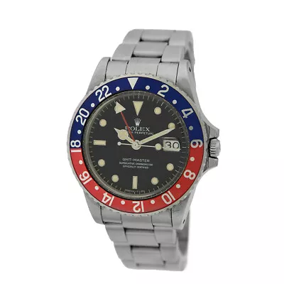 ROLEX Vintage Original Stainless Steel 40mm GMT Master Pepsi 16750 Box Warranty  • $11390