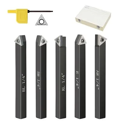 Metal Lathe Cutting Tools5 Sets Of 1/4 Carbide Metal Cutting Tool Bits Kitï¼ŒI • $41.10