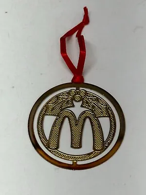 Vintage McDonalds Etched Brass Christmas Ornament • $4.99