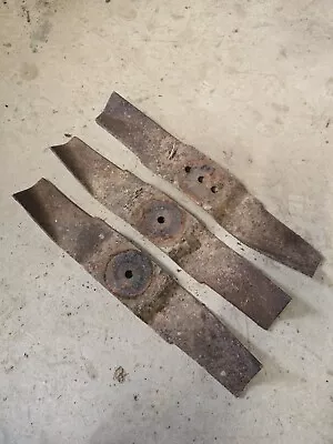 3 X COUNTAX WESTWOOD Blade Set For 42  IBS TRACTOR Ride On MOWER DECK Used • £25