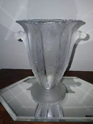 Vintage Heisey Empress Antartic Etch Vase • $75